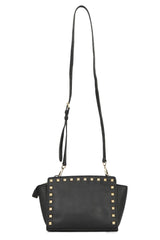 Michael Kors Black Leather Selma Studded Sling Bag