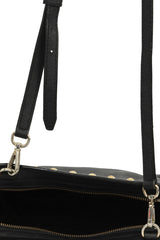 Michael Kors Black Leather Selma Studded Sling Bag