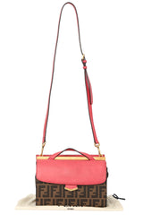 Fendi Brown Zucca Jacquard Top Handle Bag