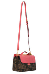 Fendi Brown Zucca Jacquard Top Handle Bag