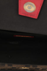 Fendi Brown Zucca Jacquard Top Handle Bag