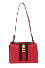 gucci-red-leather-sylvie-top-handle-bag
