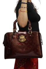 Louis Vuitton Amarante Monogram Vernis Melrose Avenue Hand Bag