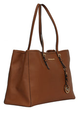 Michael Kors Brown Leather Large Jet Set Tote Bag