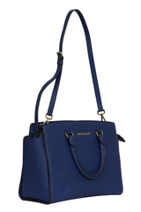 Michael Kors Selma Blue Leather Tote Bag