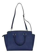 Michael Kors Selma Blue Leather Tote Bag