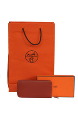 Hermes Long Brown Leather Wallet