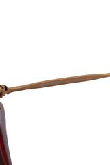 Miu Miu Red Glittered Smu 10N Cat Eye Sunglasses