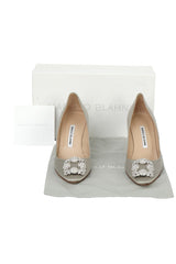 Manolo Blahnik 39 Hangisi Stain Gray Pumps