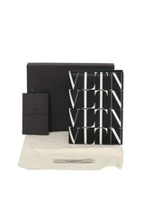 Valentino Garavani Black And White Vltn Logo Passport Cover