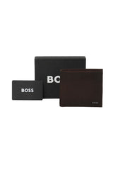 Boss Brown Suede Men'S Wallet