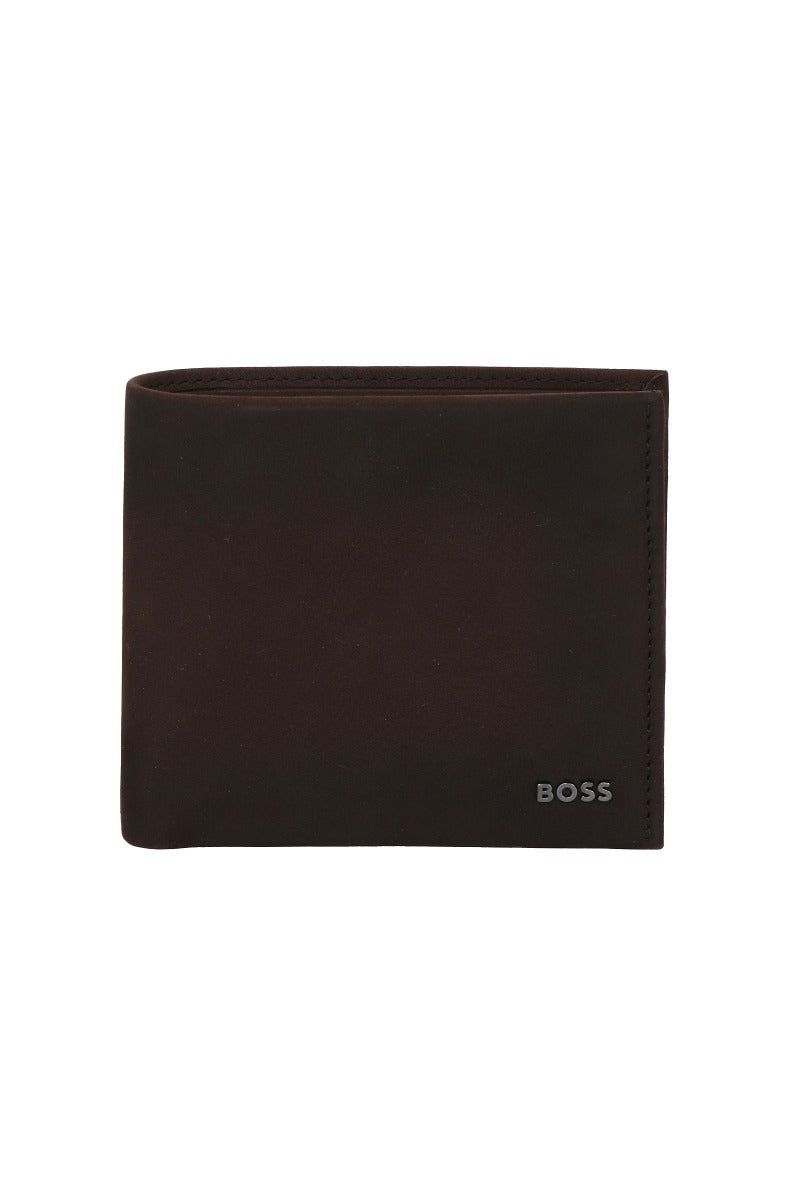 Boss Brown Suede Men'S Wallet