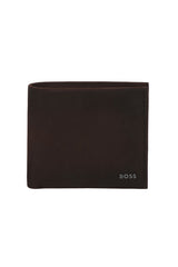 Boss Brown Suede Men'S Wallet