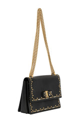 Salvatore Ferragamo Vara Ribbon Studded Chain Shoulder Bag
