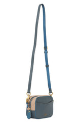 Coach Light Blue Leather Camera Cross Body Bag