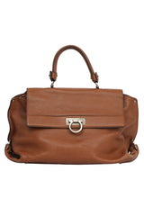 Salvatore Ferragamo Tan Brown Hobo Bag