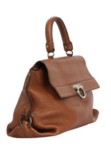 Salvatore Ferragamo Tan Leather Sofia Top Handle Bag
