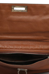 Salvatore Ferragamo Tan Leather Sofia Top Handle Bag