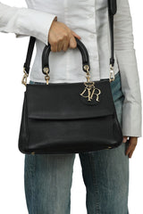 christian-dior-be-dior-black-pebbled-leather-handbag