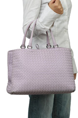 Bottega Veneta Lilac Intercciato Leather Tote Bag