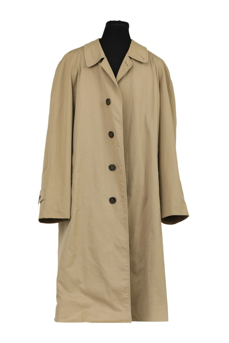 Burberry Size Xl Long Gabardine Trench Coat