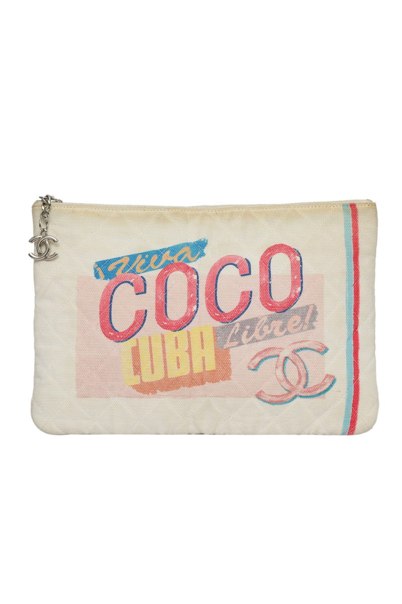 Chanel Coco Cuba Libra Canvas Pouch