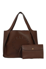 Stella Mccartney Cinamon Logo Leather Tote Bag