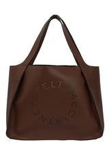 Stella Mccartney Cinamon Logo Leather Tote Bag