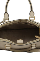 Michael Kors Beige Snake Print Embossed Tote Bag