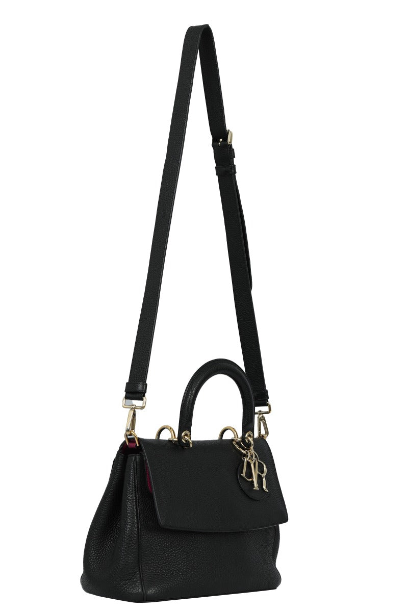 christian-dior-be-dior-black-pebbled-leather-handbag