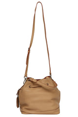 Prada Bolsa Caramel Leather City Calf Bucket Bag