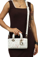 Christian Dior Lady D-Joy White Doddle Handbag