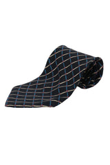 Christian Dior Navy Blue Satin Silk Tie