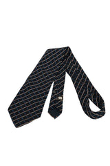 Christian Dior Navy Blue Satin Silk Tie