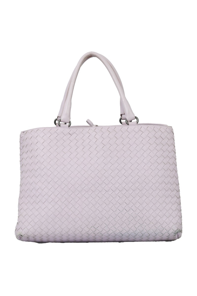 Bottega Veneta Lilac Intercciato Leather Tote Bag