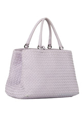 Bottega Veneta Lilac Intercciato Leather Tote Bag
