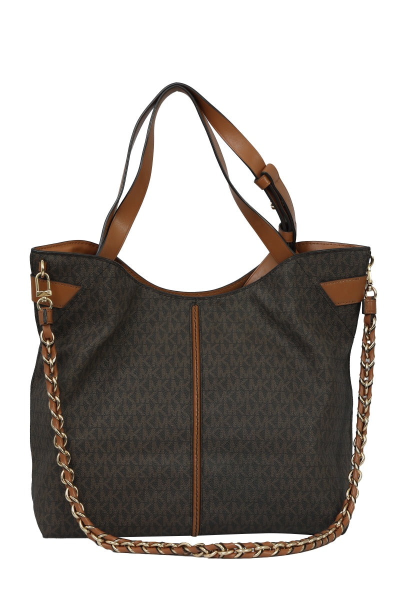 Michael Kors Asfar Brown Monogram Tote Bag