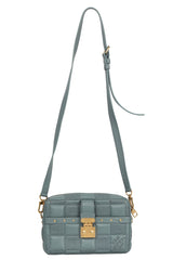 Louis Vuitton Troca Mm Damier Quilted Blue Leather Handbag