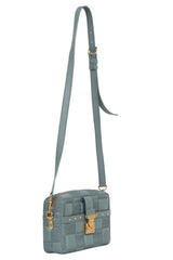 Louis Vuitton Troca Mm Damier Quilted Blue Leather Handbag