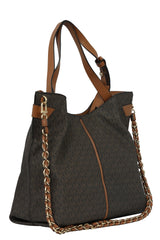 Michael Kors Asfar Brown Monogram Tote Bag