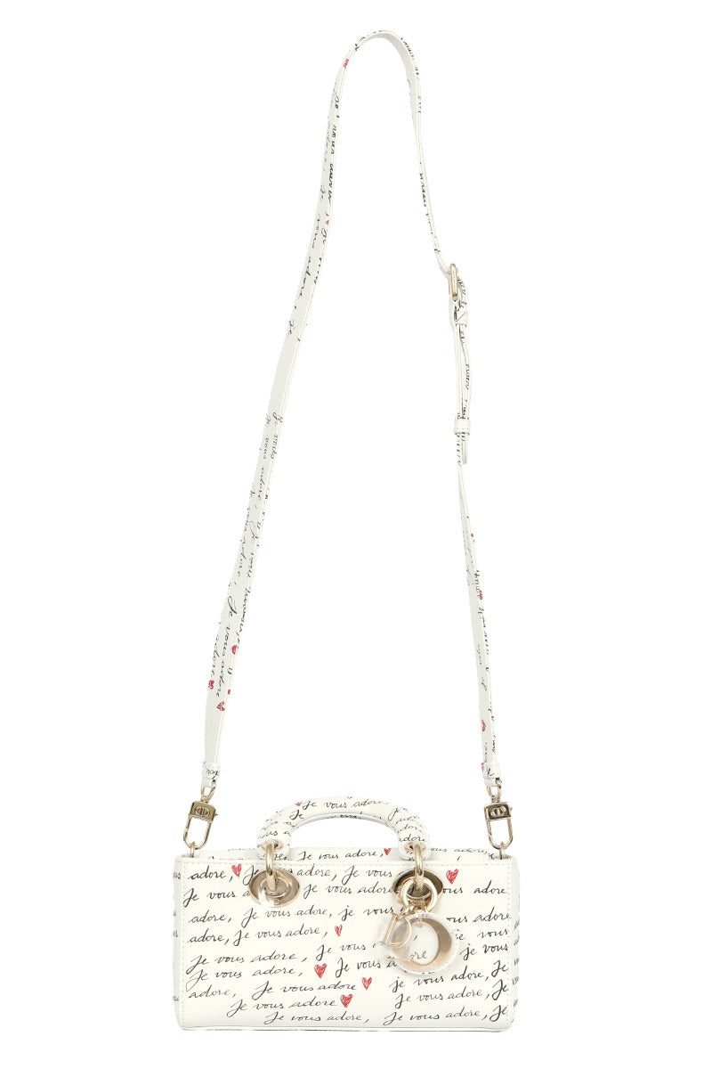 Christian Dior Lady D-Joy White Doddle Handbag