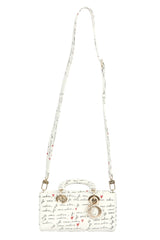 Christian Dior Lady D-Joy White Doddle Handbag