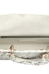 Christian Dior Lady D-Joy White Doddle Handbag