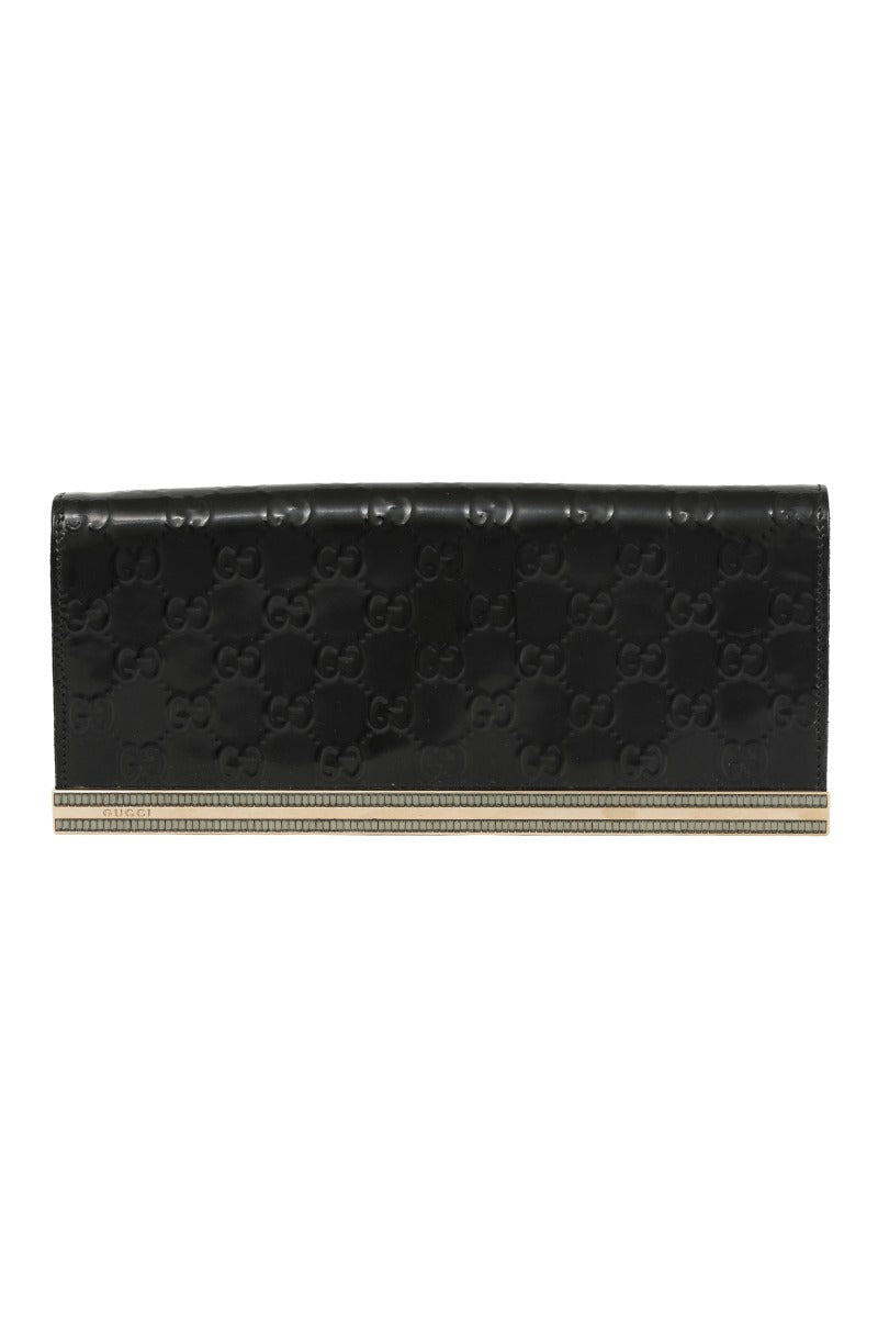 gucci-black-patent-leather-guccissima-clutch