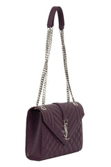 Yves Saint Laurent Violet Envelope Chain Medium Shoulder Bag