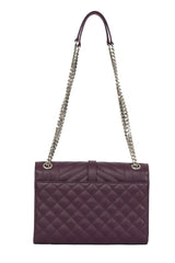 Yves Saint Laurent Violet Envelope Chain Medium Shoulder Bag
