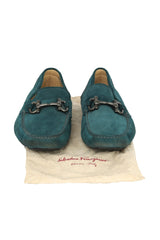 Salvatore Ferragamo Size 8.5 Gancini Blue Loafers