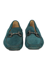 Salvatore Ferragamo Size 8.5 Gancini Blue Loafers