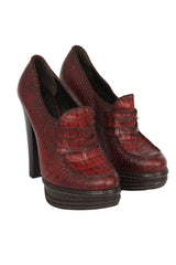 Prada EU 40 Croc Leather Heels