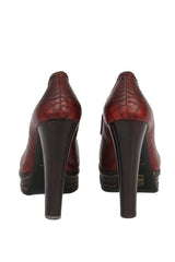 Prada EU 40 Croc Leather Heels